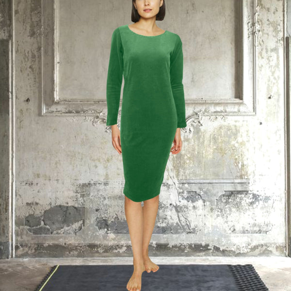 Basic velours kokerjurkje / Basic velvet pencil dress