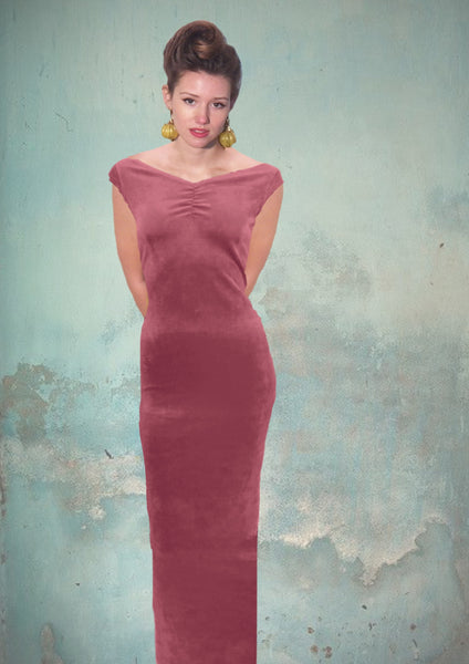 velours maxi jurk