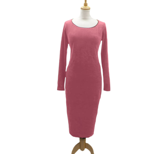 Basic velours kokerjurkje / Basic velvet pencil dress