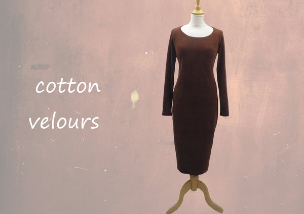 Basic velours kokerjurkje / Basic velvet pencil dress