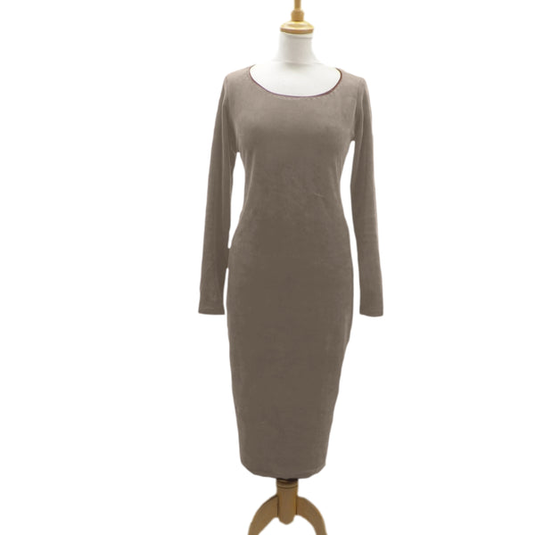 Basic velours kokerjurkje / Basic velvet pencil dress