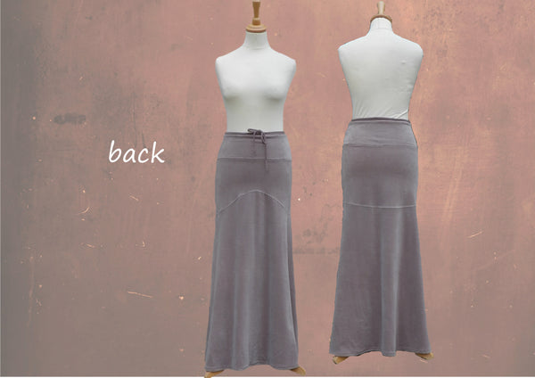 long velvet skirt