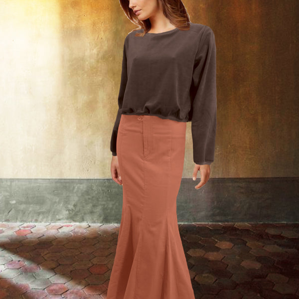 Korte velours sweater/ Cropped velvet sweater