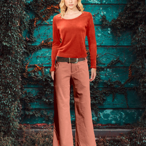 Basic shirt in velours/ Basic velvet shirt