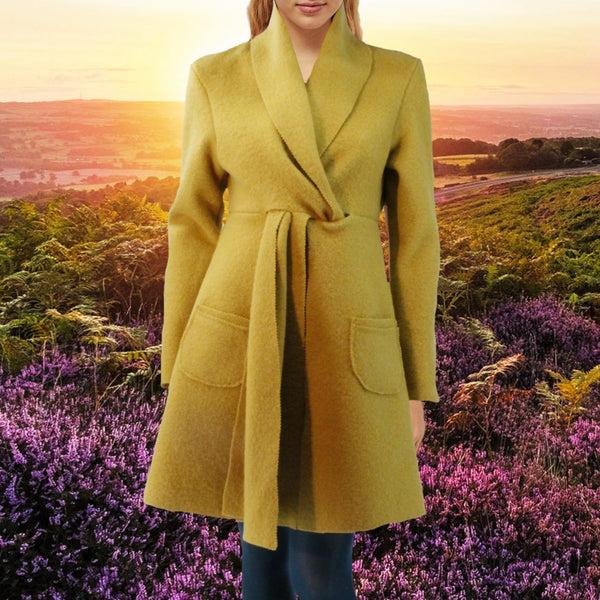 Wollen jas met sjawlkraag / Wool jacket with shawl collar