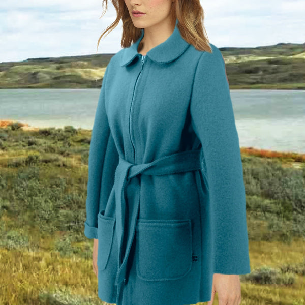 Wollen vest-jas van gekookte wol / Jacket made of boiled wool