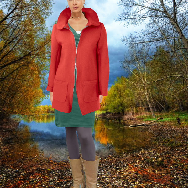 Wollen vest-jas van gekookte wol / Jacket made of boiled wool