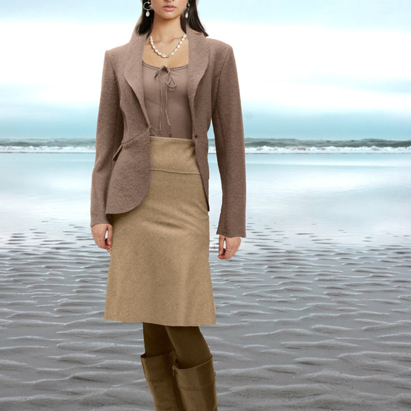 Wollen rok in zandloper lijn / Wool skirt in hourglass line