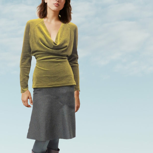 Wollen rok in zandloper lijn / Wool skirt in hourglass line