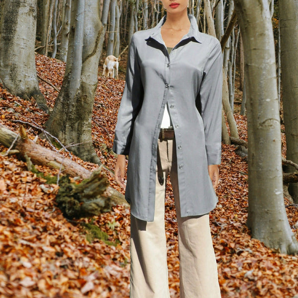 Tencel blouse dress, Tencel blouse jurkje