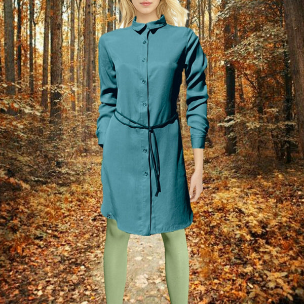 Tencel blouse dress, Tencel blouse jurkje