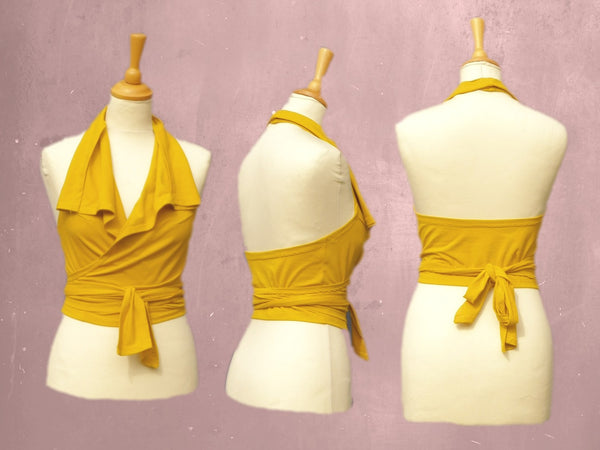 overslag hemdje van organische katoen / organic cotton wrap singlet