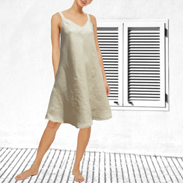 linnen A lijn zomer jurkje / summer swing dress