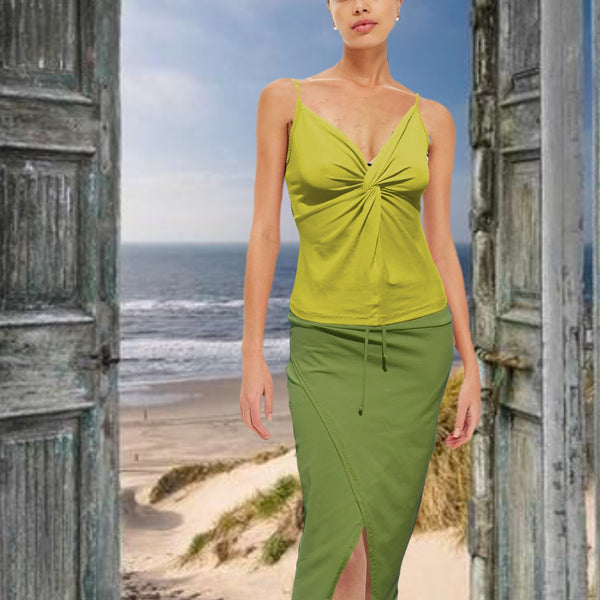 hemdje met knoop van organische katoen / organic cotton knot top