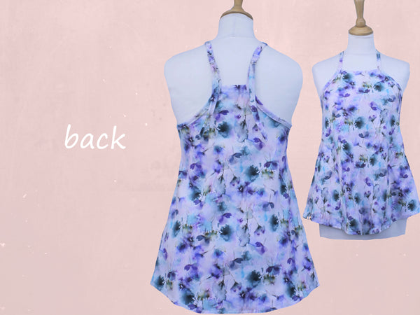 A-lijn hemd in print bio katoen / organic cotton printed A-line singlet