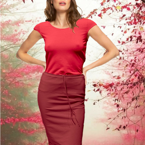 shirt organische katoen met kapmoutje/ organic cotton T shirt