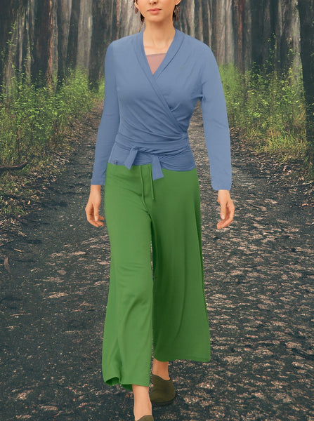 Basic palazzo broek van organische katoen/ organic cotton yoga pants