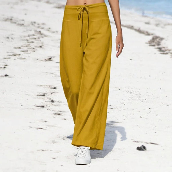 Basic palazzo broek van organische katoen/ organic cotton yoga pants