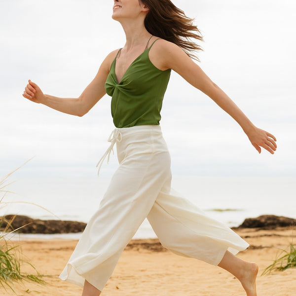 Basic palazzo broek van organische katoen/ organic cotton yoga pants