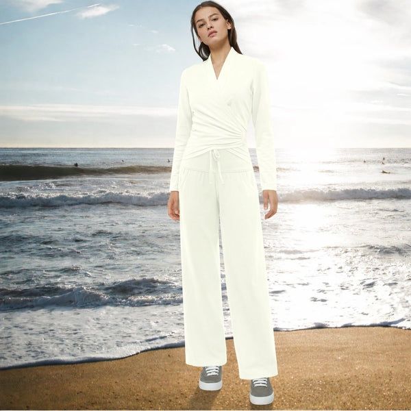 Wikkelvest van organische katoenen tricot / wrap cardigan of organic jersey