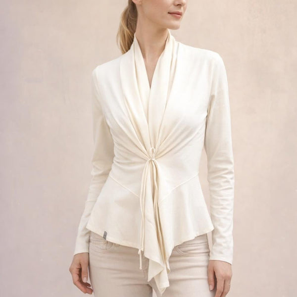 getailleerd vest van biologische katoen / tailered organic cotton cardigan