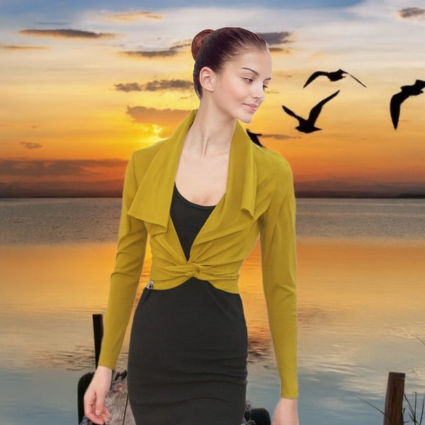 knoopvest  biologische katoen/ organic cotton wrap cardigan