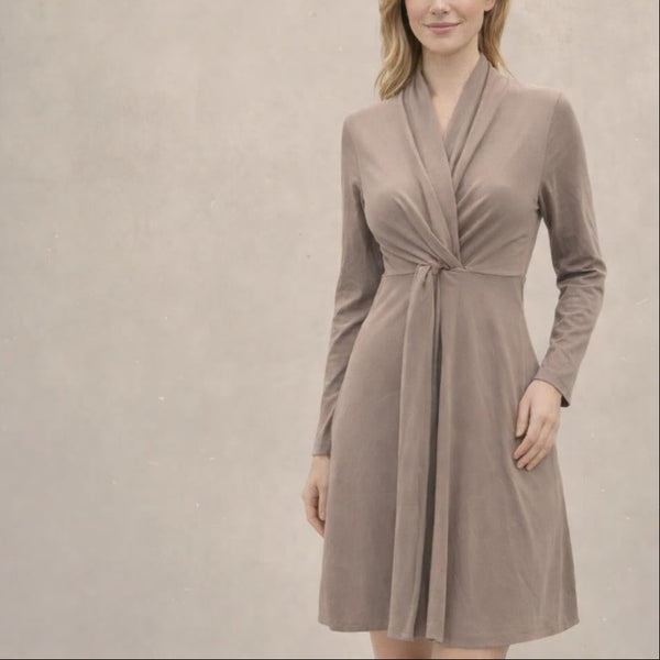 lang katoenen knoop vest  / long organic cotton cardigan