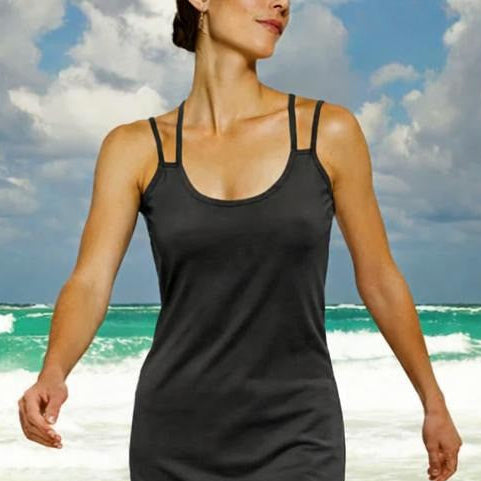 Hemd jurk van organische katoenen tricot / Singlet dress organic cotton