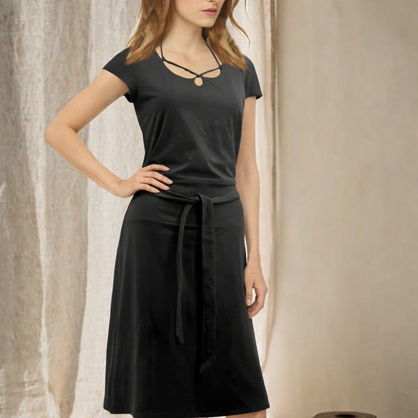 tricot jurkje met bijzondere hals / jersey dress with beautiful neckline