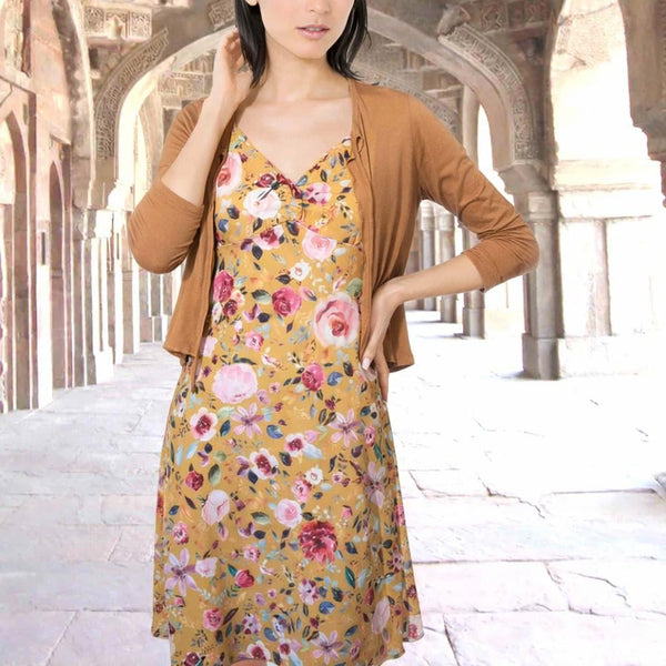flower slipp dress van biologische katoen / flower slipp dress of organic cotton