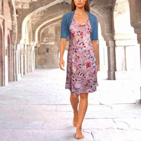 flower slipp dress van biologische katoen / flower slipp dress of organic cotton