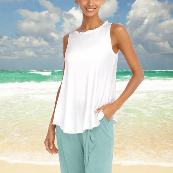 Tencel A lijn shirt met geschulpt boordje/ Tencel A line shirt with sculpted collar