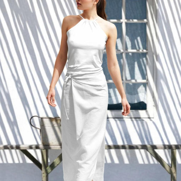 lange wrap rok in linnen /maxi linen wrap skirt