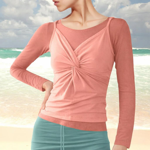 hemdje met knoop van organische katoen / organic cotton knot top