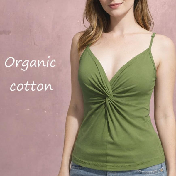 hemdje met knoop van organische katoen / organic cotton knot top