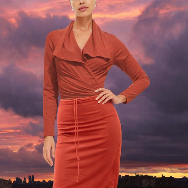 Basic organic tricot koker rokje / jersey pencil skirt