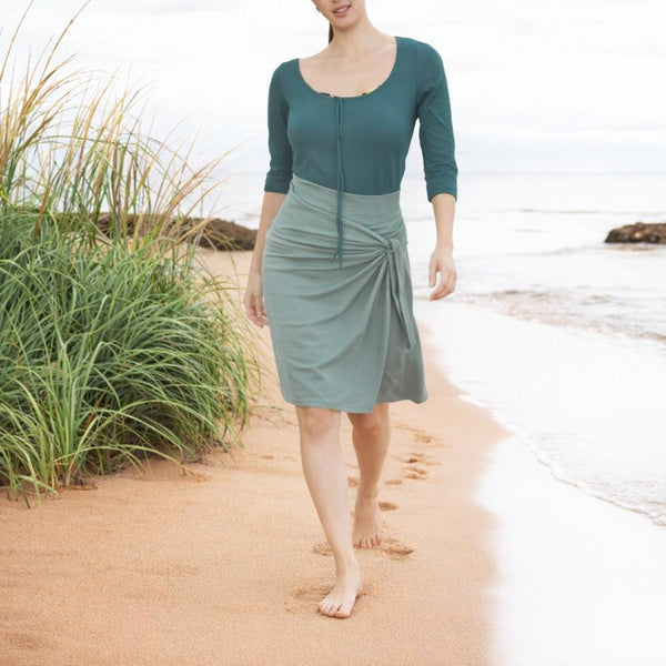 biologisch katoenen overslag rok / wrap skirt of organic cotton