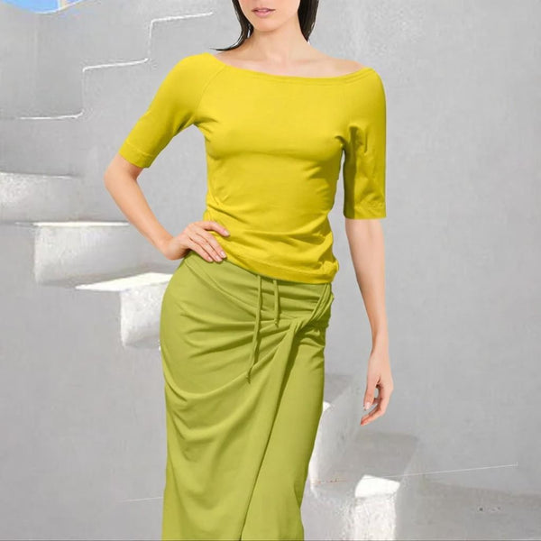 Lange bio katoenen tricot koker rok / maxi pencil skirt organic cotton