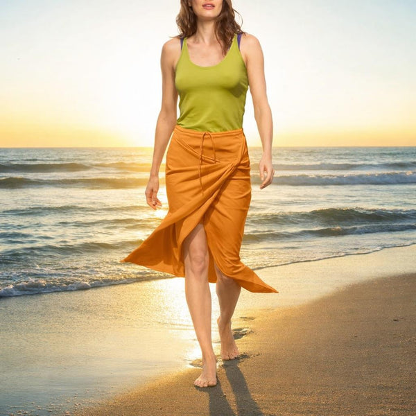 Lange bio katoenen tricot koker rok / maxi pencil skirt organic cotton