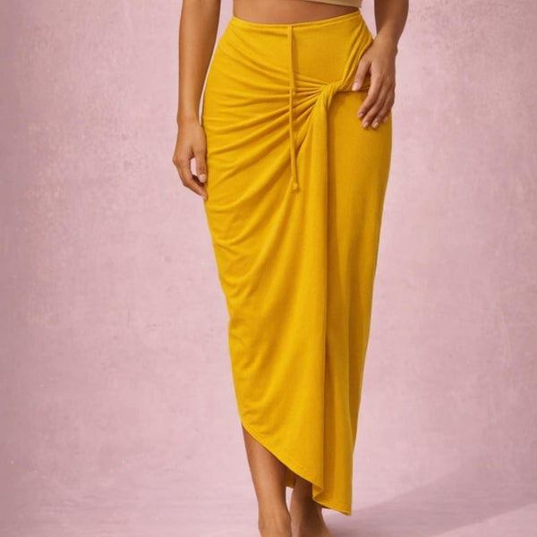 Lange bio katoenen tricot koker rok / maxi pencil skirt organic cotton