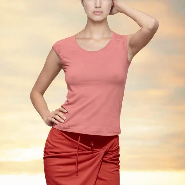 shirt organische katoen met kapmoutje/ organic cotton T shirt