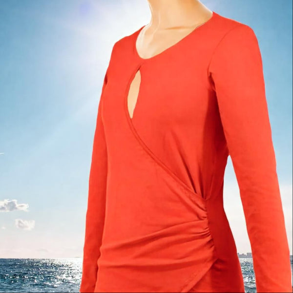 Shirt met overslag (ronde  hals)/ Shirt with wrap (deep round neck)