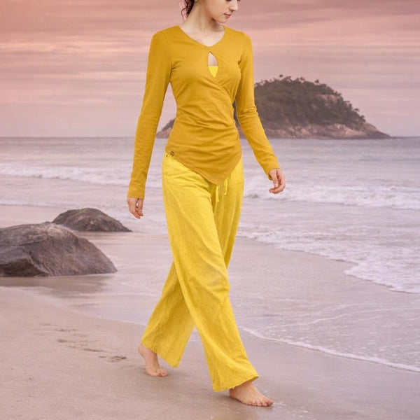 Shirt met overslag (ronde  hals)/ Shirt with wrap (deep round neck)