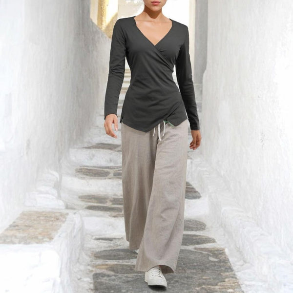 Shirt met overslag (V hals)/ Shirt with wrap (V neck)