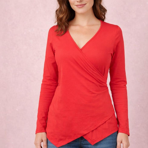 Shirt met overslag (V hals)/ Shirt with wrap (V neck)