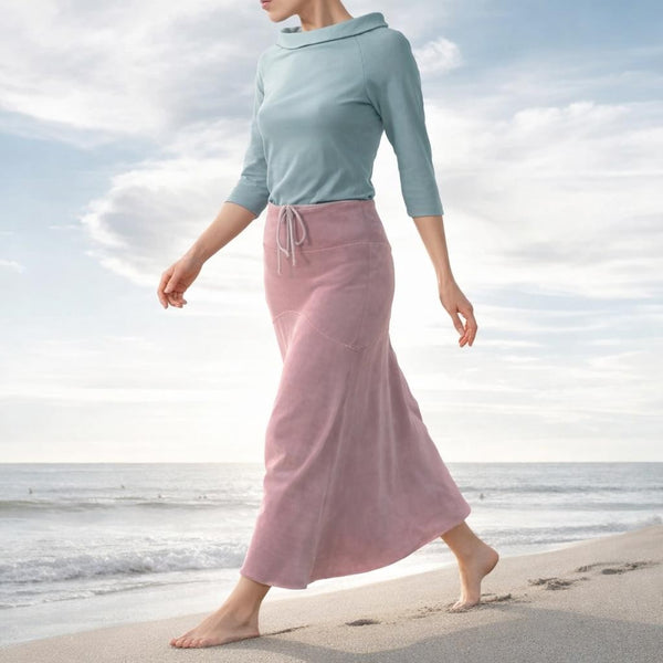 Vintage shirt met boothals rolkraag / Vintage shirt with boatneck collar