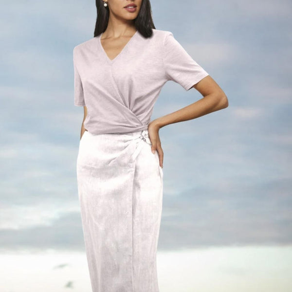 lange wrap rok in linnen /maxi linen wrap skirt