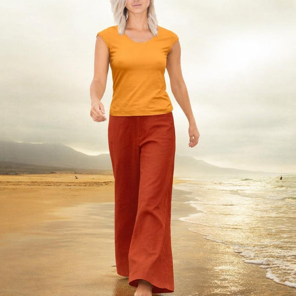 wijde linnen broek / wide linen pants