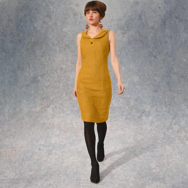 linnen retro jurkje / retro designed linen dress