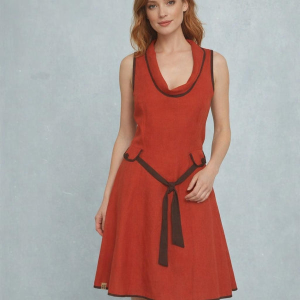 linnen A lijn jurkje / linen A line dress